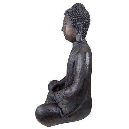 Design Toscano Meditative Buddha of the Grand Temple: Dark Stone, Large AL1160